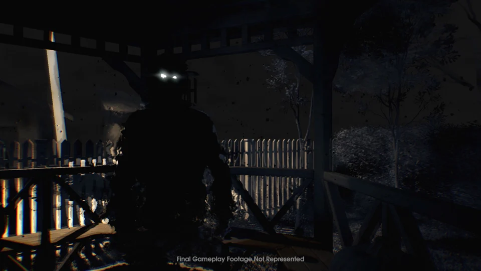 Michael silhouetted on a dark porch in the lighting announcement